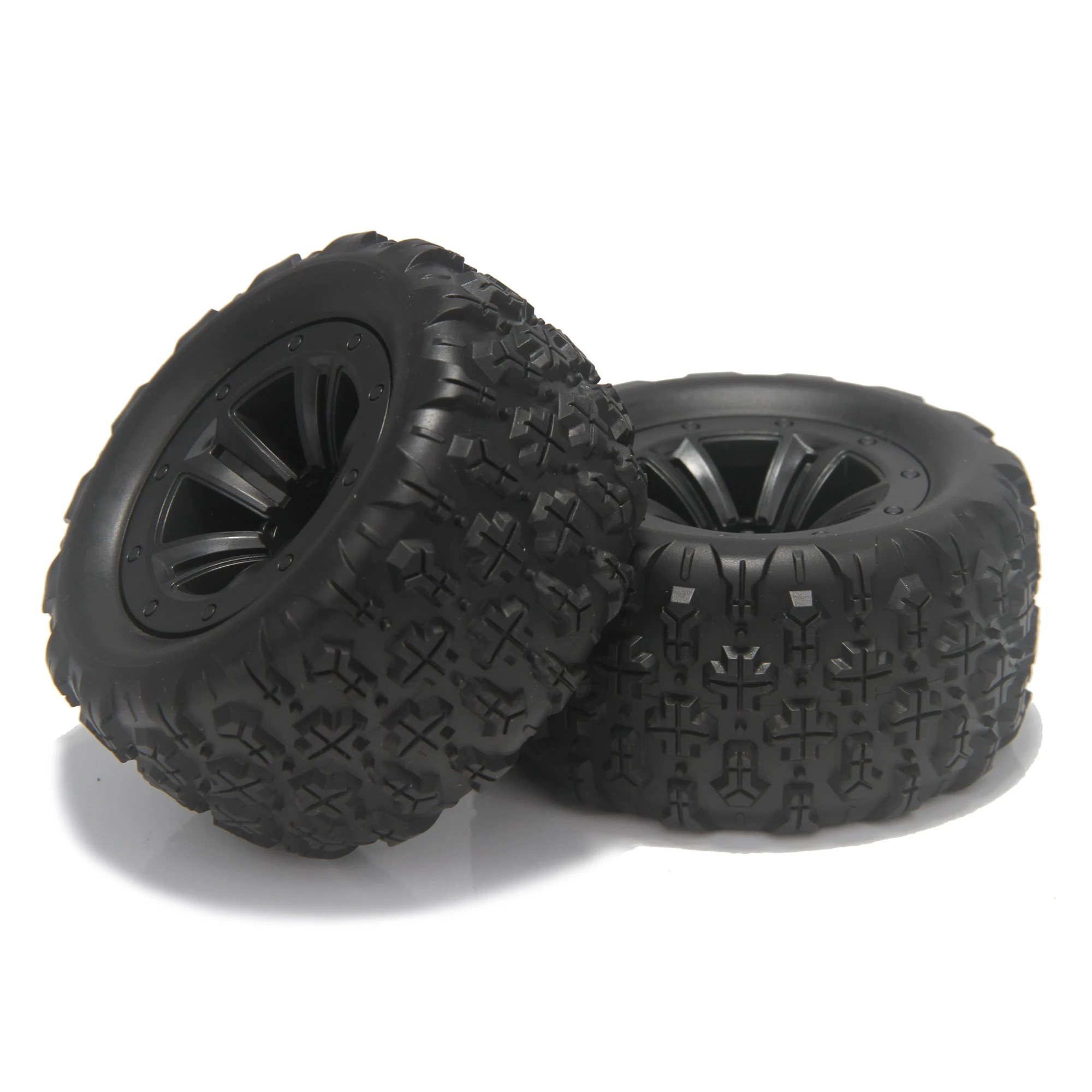 4 Teile/los 85mm 12mm Hex Monster Truck Gummi Reifen Räder für 1/14 1/16 RC Auto Wltoys 144001 144010 HBX 16889 16890 SCY 16101 Pro