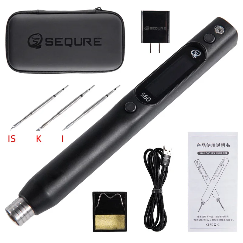

S60 Nano Soldering Iron Compatible with C210 Solder Tips Use For Precision Electronic Equipment Mobile Repair Anti-static