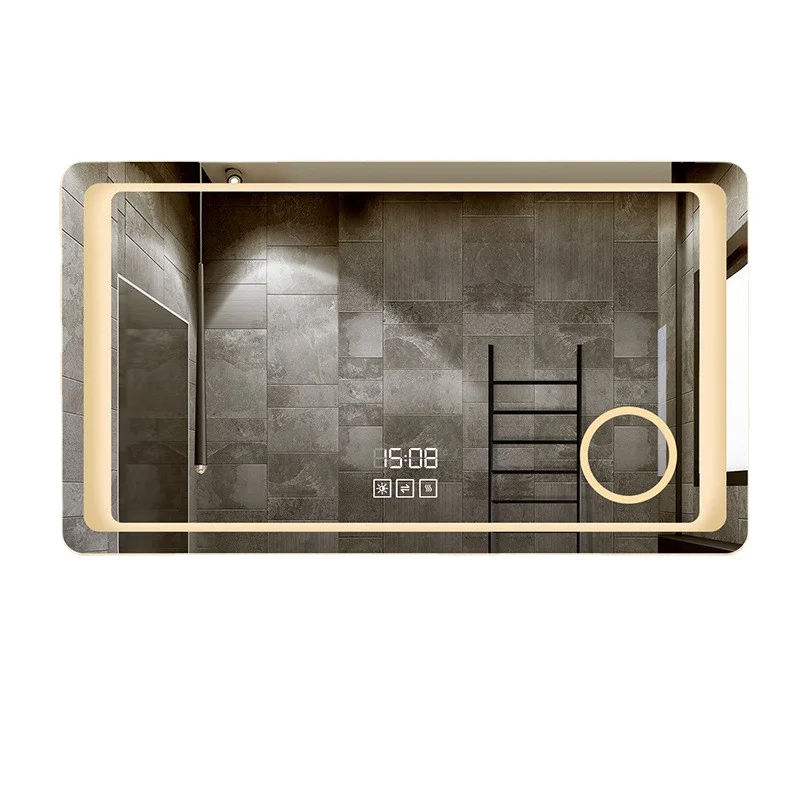 Smart LED Bathroom Mirror with Bluetooth Music IP44 Waterproof Modern Illuminated Design
