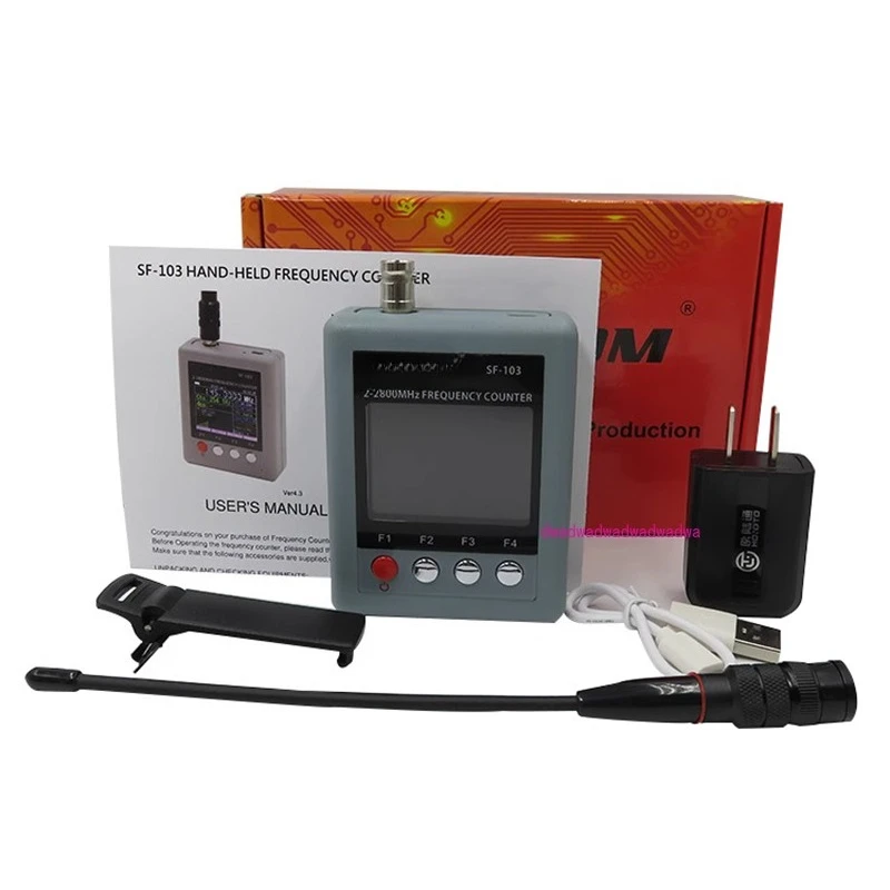 

New SF-103 DMR Digital Signal Testable SF103 2MHz-200MHz/27MHz -2800MHz Portable Frequency Counter CTCCSS/DCS Meter Testable