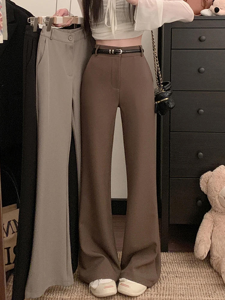 

Женские брюки-палаццо с высокой талией, весна 2026, новые, универсальные, стройнящие, повседневные, модные, длинные брюки