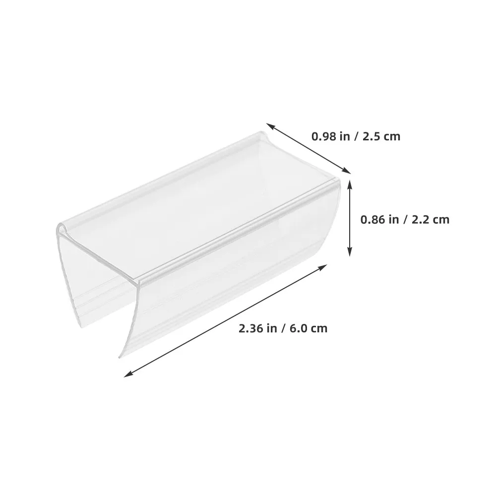 20Pcs Price Tag Holder PVC Stable Price Display Stand Supermarket Retail Shelf Label Holder Store Sign Display