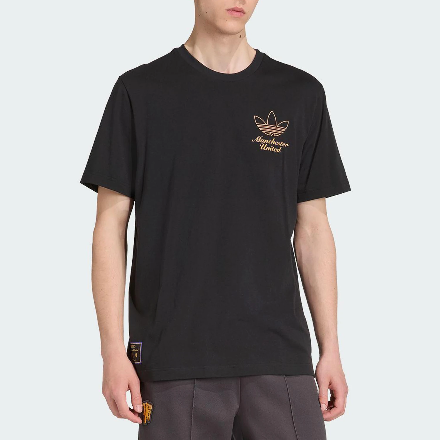 Adidas genuine Three Leaves Men's Loose Football Knit Breathable Short Sleeve JN2919