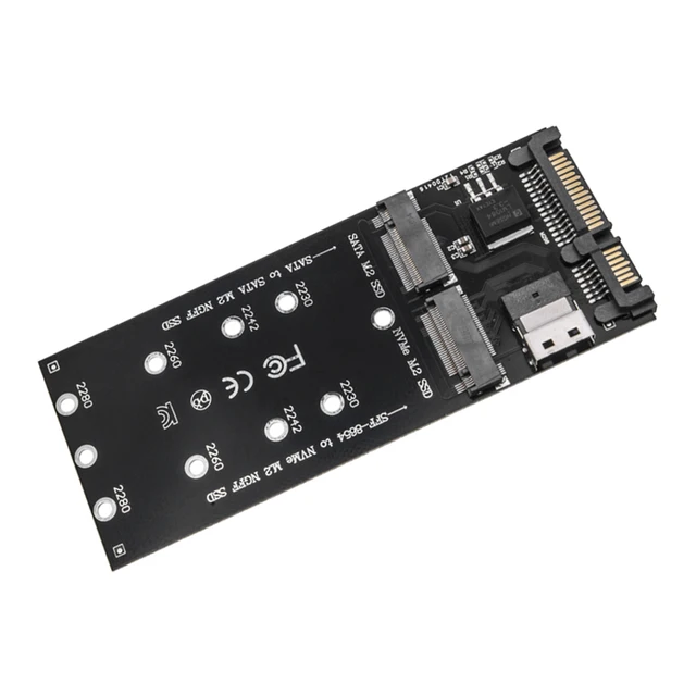 M.2 To SATA Adapter SFF-8654 To M2 NVME SSD 22Pin SATA To M2