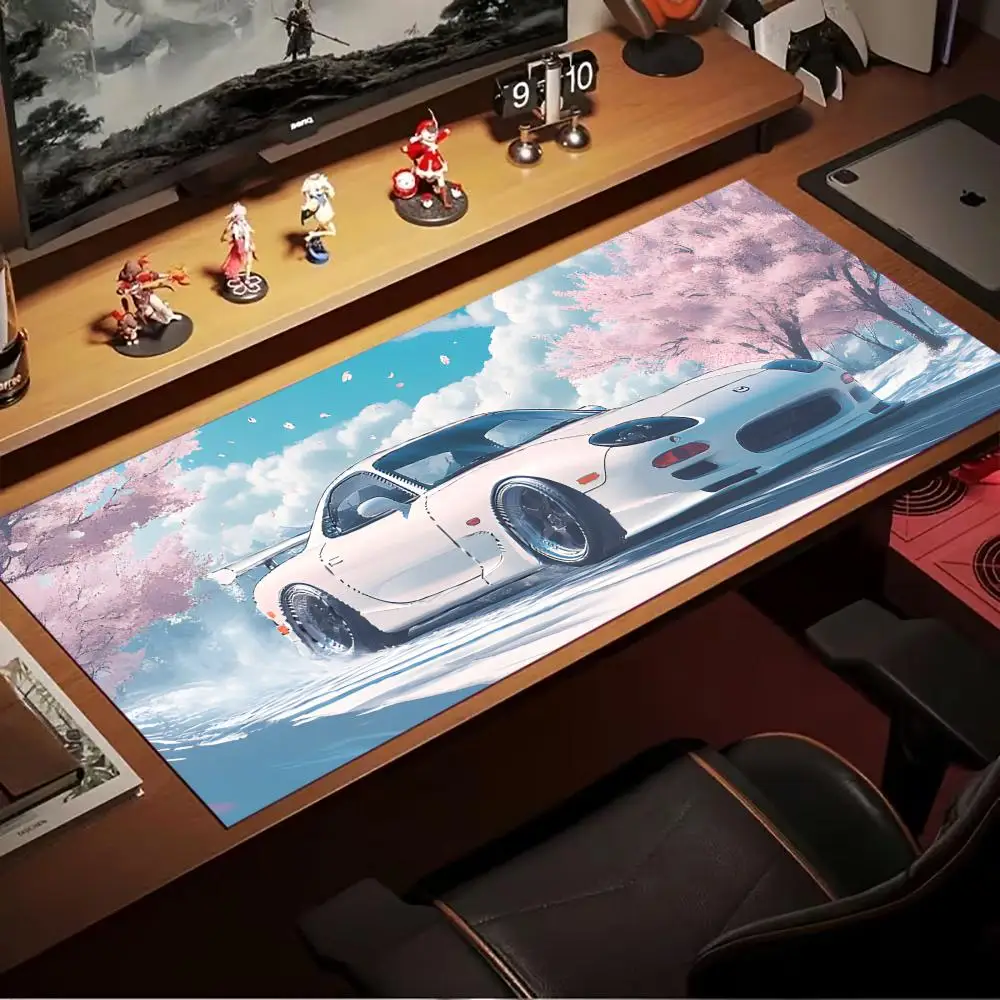 sakura Sports car large mouse pad desk pad rubber antislip edge locking office mat pc accessories gaming mats Computer Desks pad