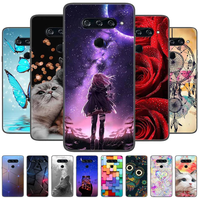 For LG V40 ThinQ Case Fashion Soft TPU Silicone Back Cover Phone Cases for  LG V50 V60 ThinQ 5G Black Covers V 40 50 60 V40ThinQ - AliExpress