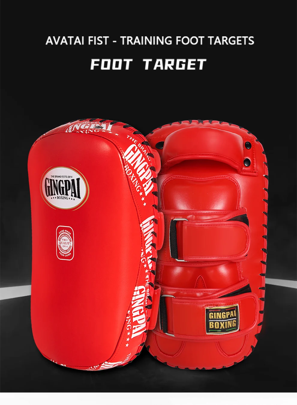 1PC Boxen Pad Sand Tasche Fitness MMA BoxenTaekwondo Hand Fuß Treten Pads PU Leder Training Getriebe Muay Thai fuß Ziel – Detail 1