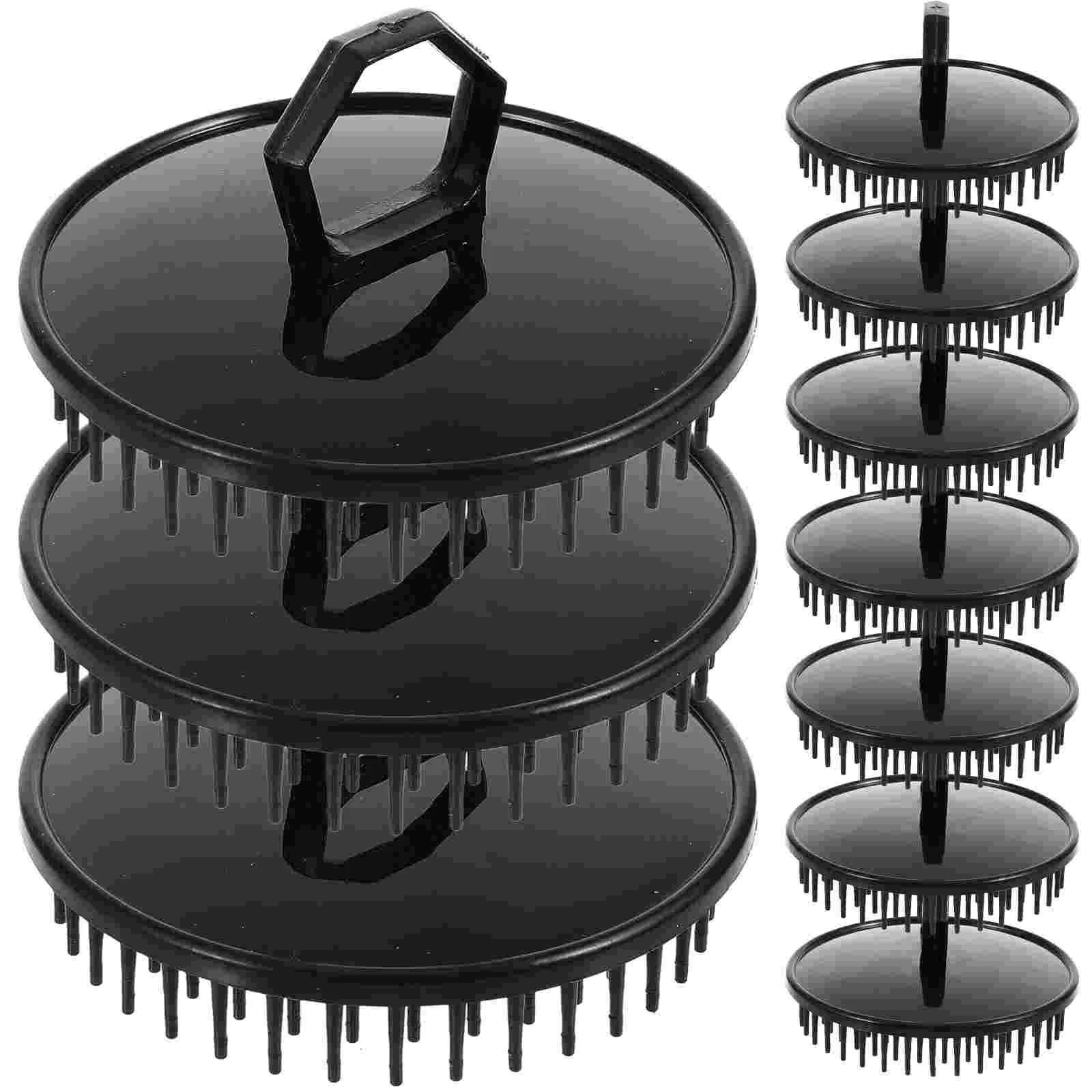 

10 Pcs Shampoo Brush Hair Wash Scalp Body Scrubbers for Use in Shower Massager Flat