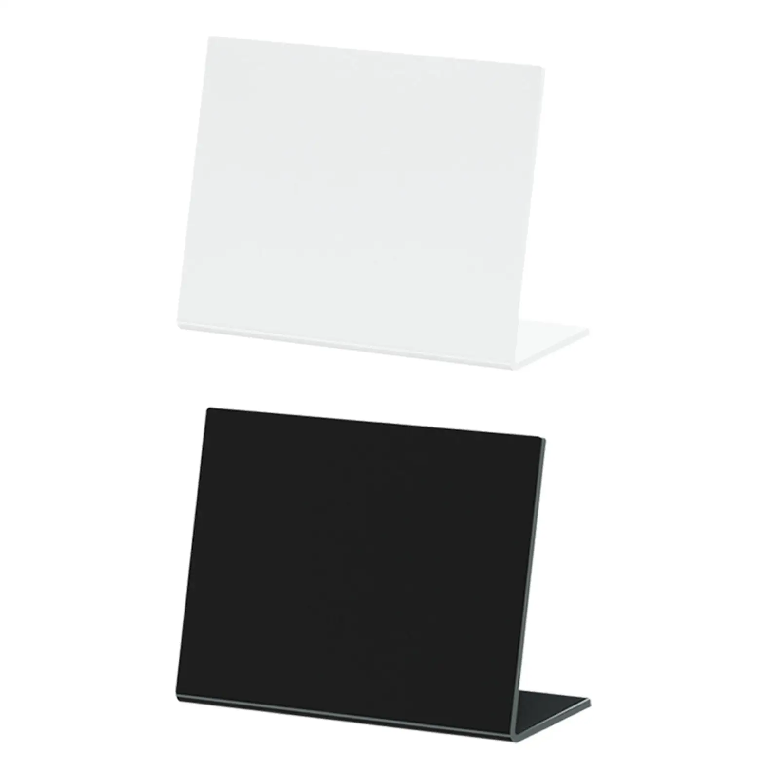 20 Pieces Acrylic Chalkboard Signs Place Cards Blank Elegant Multifunctional Decorative Tabletop L Shaped for Weddings Buffet