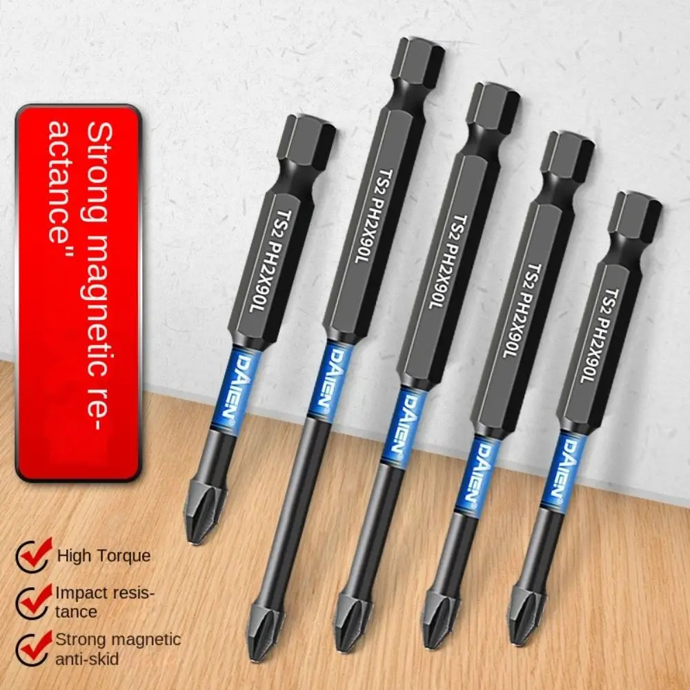 

10pcs/6pcs High Hardness Magnetic Impact Bit Shockproof Non-slip Screw Driver Bit Cross Phillips Hex Batch Head