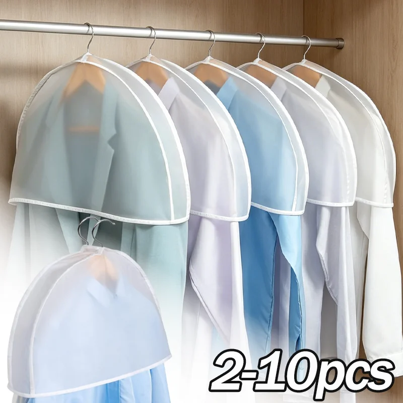 

Shoulder Dust Cover Clothes Hanging Suit Coat Garment Protector Storage Bag Case Dustproof Wardrobe Organizer for Home Supplies