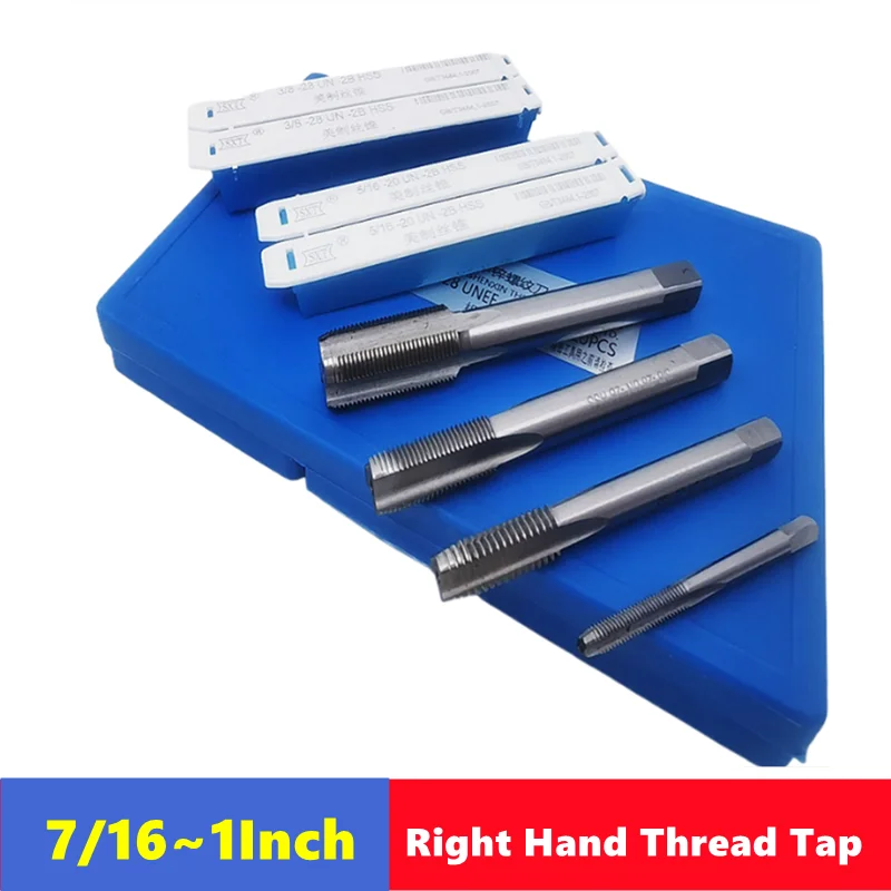 W6542 HSS American straight slot machine tap 7/16, 1/2, 9/16, 5/8, 11/16, 3/4,13/16， 7/8, 1 inch, internal thread tapping tool