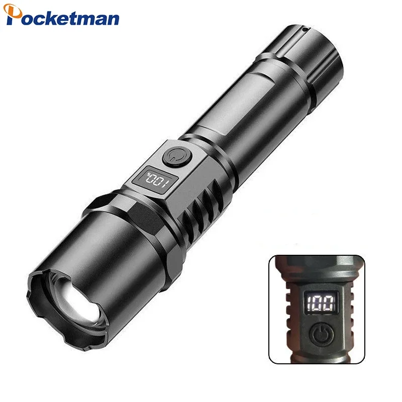 

Powerful LED Flashlight USB Rechargeable 3 Modes Flashlights Long Range Torch Outgdoor Emergency Light for Camping Hiking