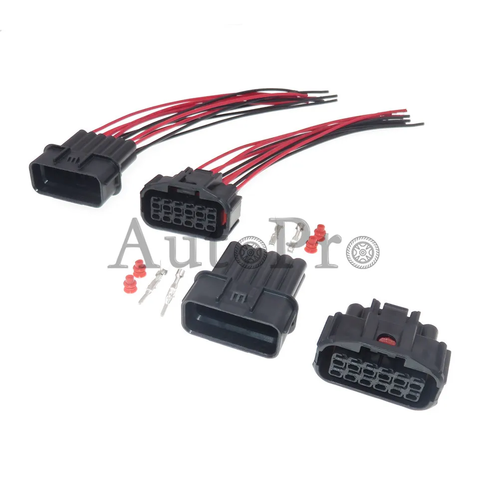 1 Set 12 Hole AC Assembly 6181-6784 6189-7410 Car Waterproof Socket Electrical Automotive LED Light Plug For Honda