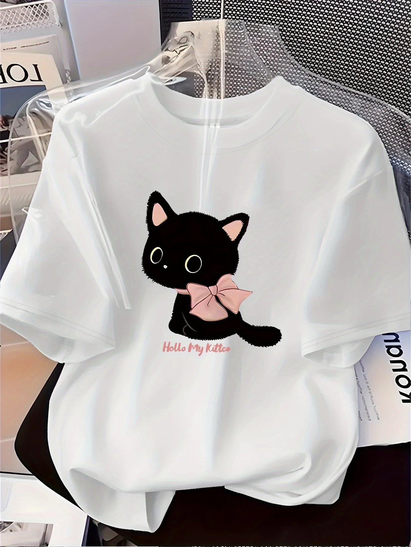 Camiseta de talla grande para mujer, ropa gráfica de manga corta, holgada e informal, suave y cómoda, transpirable, deportes al aire libre