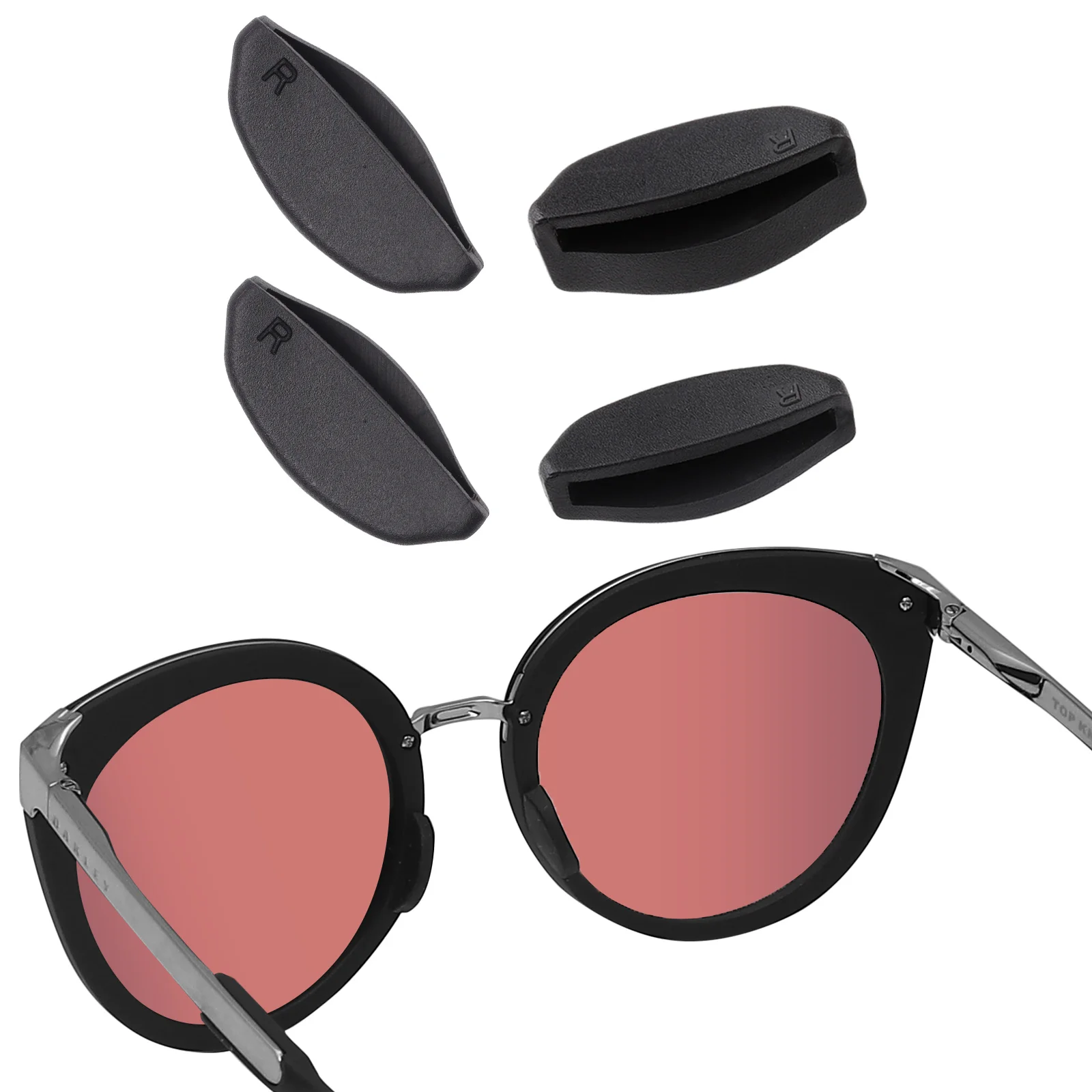 

E.O.S Silicon Rubber Replacement Black Nose Pads for Oakley Top Knot OO9434,Top Knot RX OX3238 Frame Multi-Options