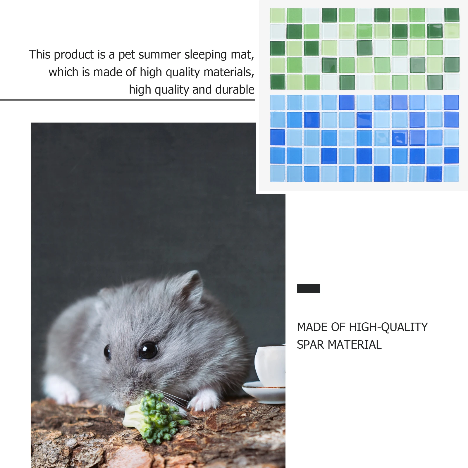 

2Pcs Summer Cooling Pad Smooth Surface Heat Dissipation Bed Cushion Inflatable Mattress Dog Cat Hamster Cooling Pet Accessory