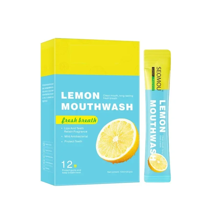 Mouthwash Teeth Whitening Lemon Flavor Freshen Your Breath and Clean The Debris Between Teeth Oral Freshening Mouthwash