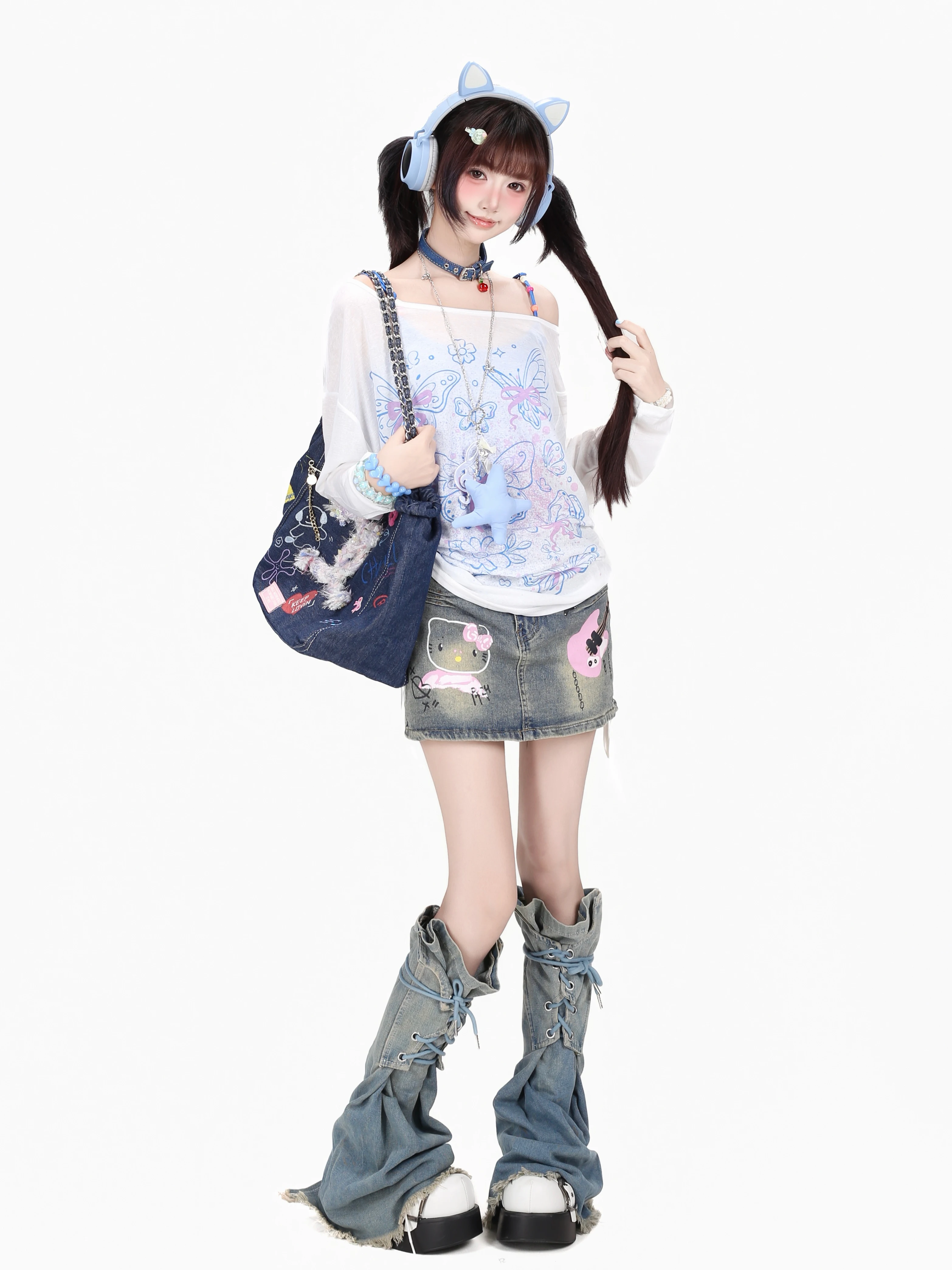 Crazygirl Early Autumn Y2K Millennium Spicy Girl  Retro Design Loose Drawstring Long Sleeve Cover up Two Piece Set W...