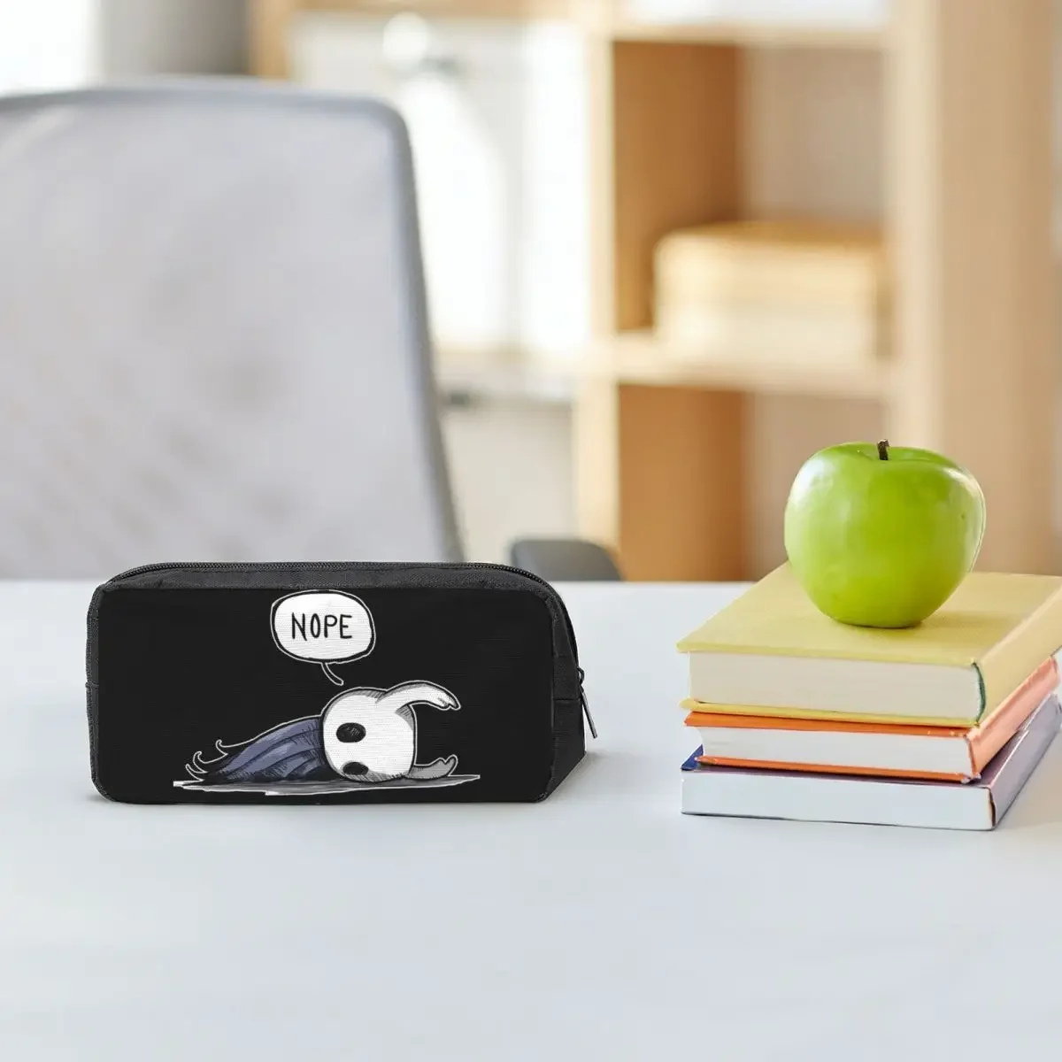 Hollow Knight Nope Not Today Pencil Cases for Student School Pen Box Pencil Bag Large Capacity Pencil Pouch Pen Holder