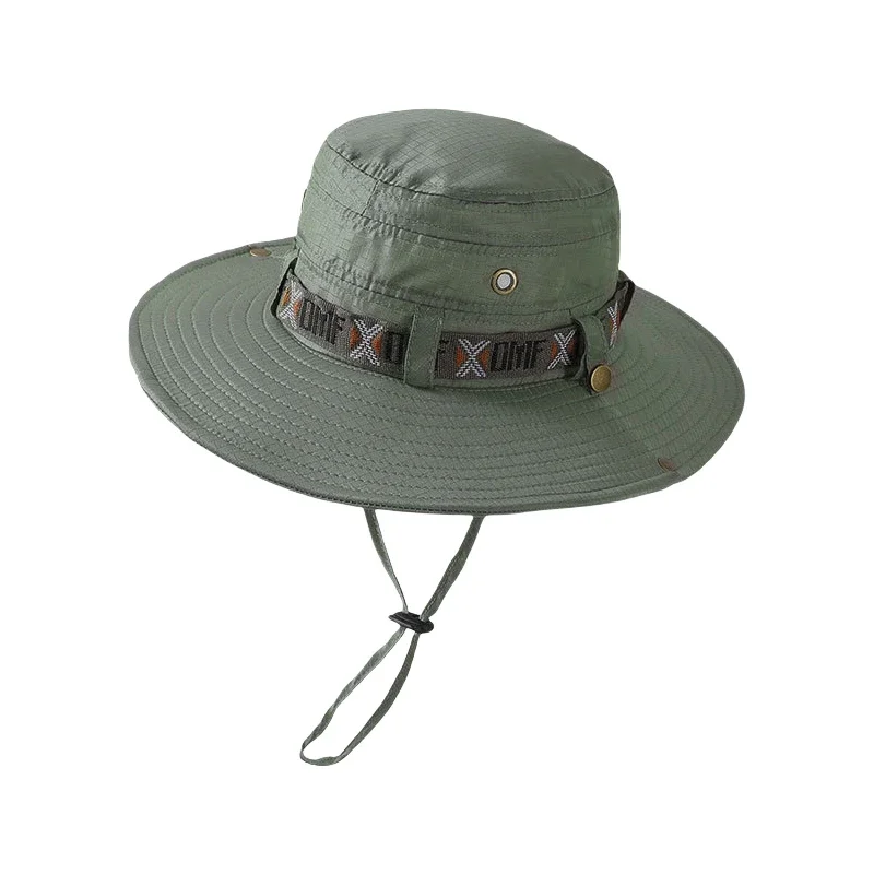 

Men's Hiking Hat Summer Outdoor Sunshade Anti-Ultraviolet Breathable Large Wide Brim Hunting Fishing Sunscreen Cap Fisherman Hat