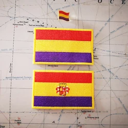 Spagna bandiera nazionale ricamo patch distintivo scudo e forma quadrata Pin un Set sul panno bracciale zaino decorazione regali