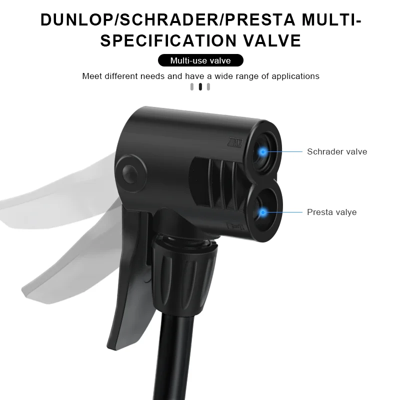 Bomba de pie para bicicleta – Válvulas Presta y Schrader ultraligera - imagen 3