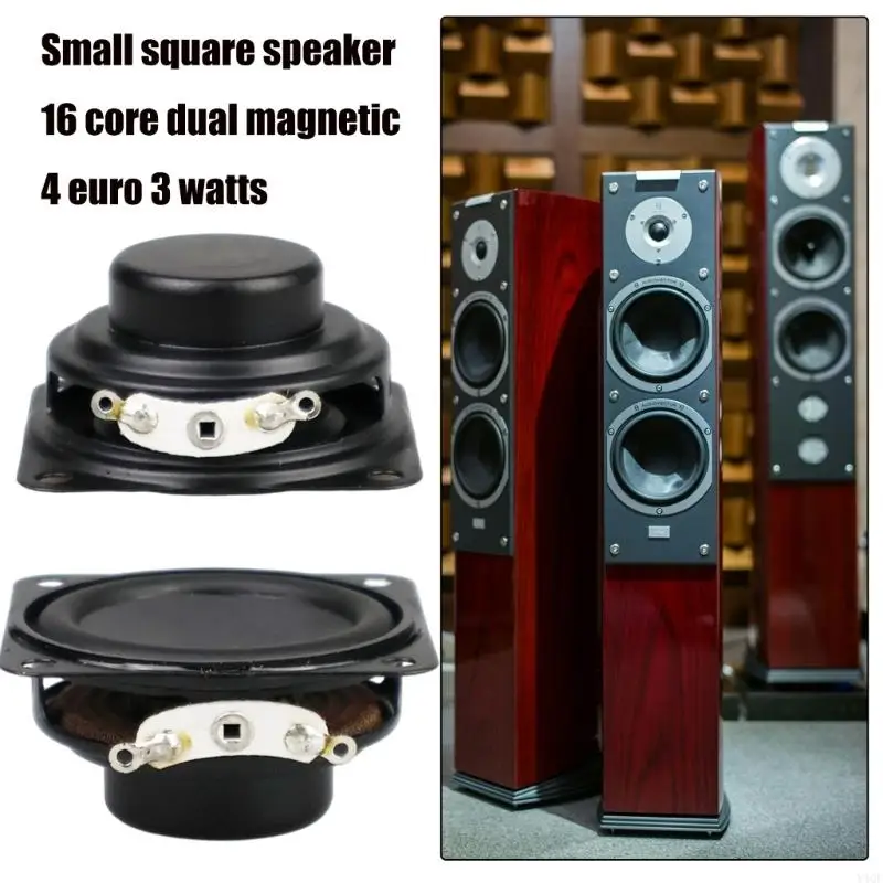 y4qf 2pcs 40mm 4ohm 3w مكبرات صوت محمولة 1.5 بوصة 16 نوى صغيرة النطاقات الكاملة على الجانب المطاطي البديل المتحدث الداخلي