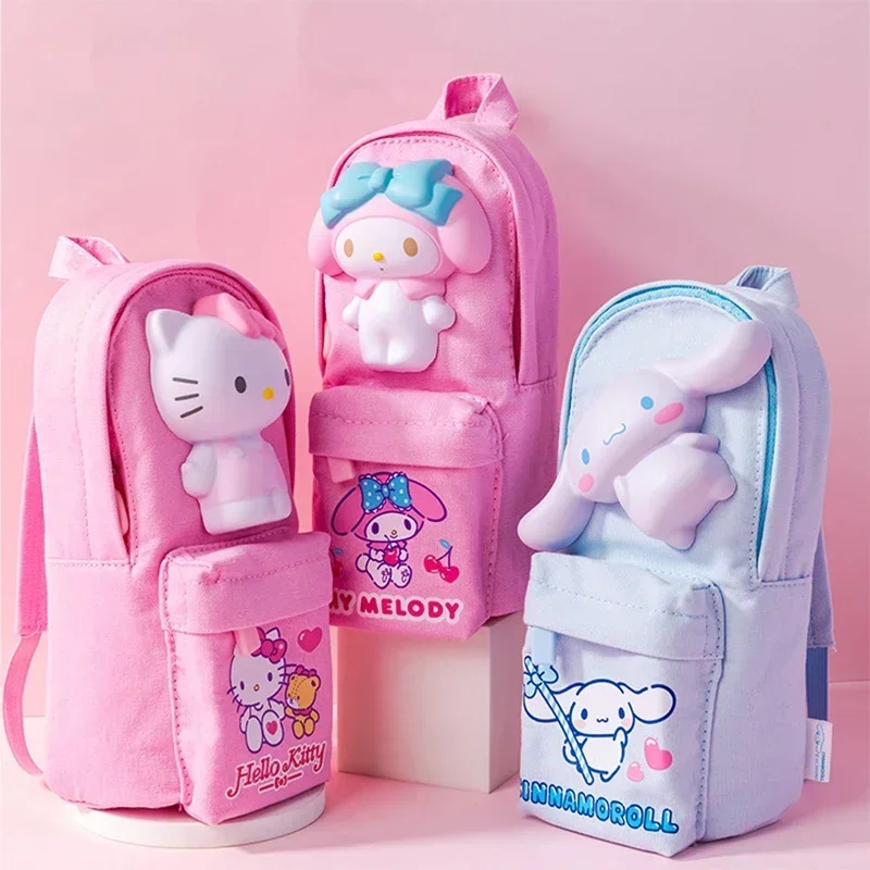 Imagem -02 - Sanrio Série dos Desenhos Animados Cinnamoroll Lápis Case Grande Capacidade de Armazenamento Caneta Caixa Estudante Material Escolar Papelaria Volta à Escola