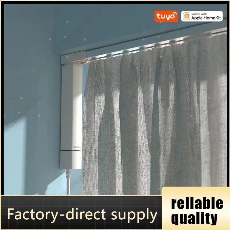 EE Smart Homekit Motorized Curtain Motor Track Alexa & Siri Compatible Tuya WiFi Electric Slide Metal Set