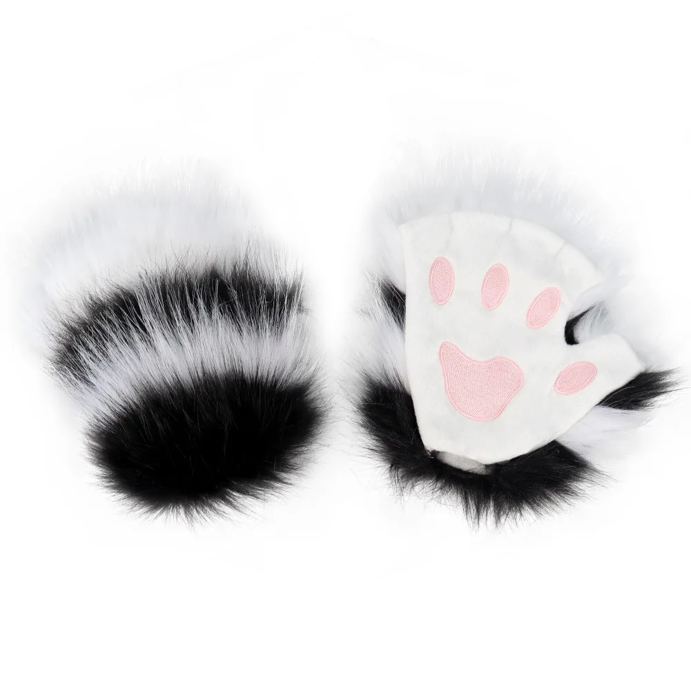 Cute Simulation Animal Claws Cosplay Cosplay Props Plush Cat Bare Fingers Cat Claws Gloves