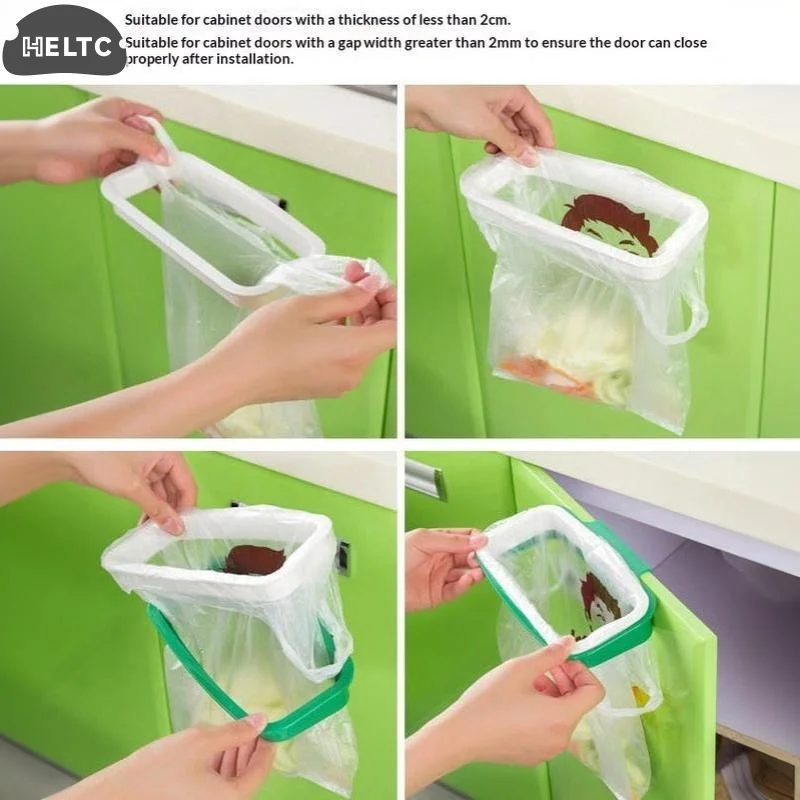 Trash Garbage Hanging Bag Hanger Kitchen Support Cabinet Stand Trash Rack Home Kitchen Waste Bag Storage Holder Fixing Frame