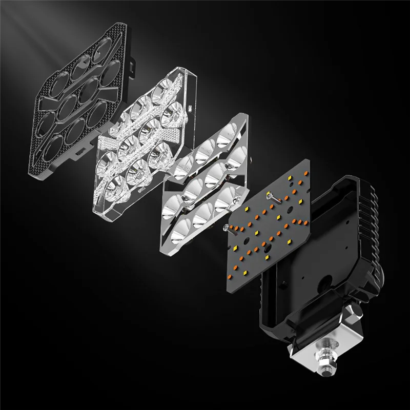 

Car Led Work Light 4 Inch Strobe Headlight White Yellow Offroad Driving Spotlight Fog DRL Light For Truck Cars Suv Boat-A28K