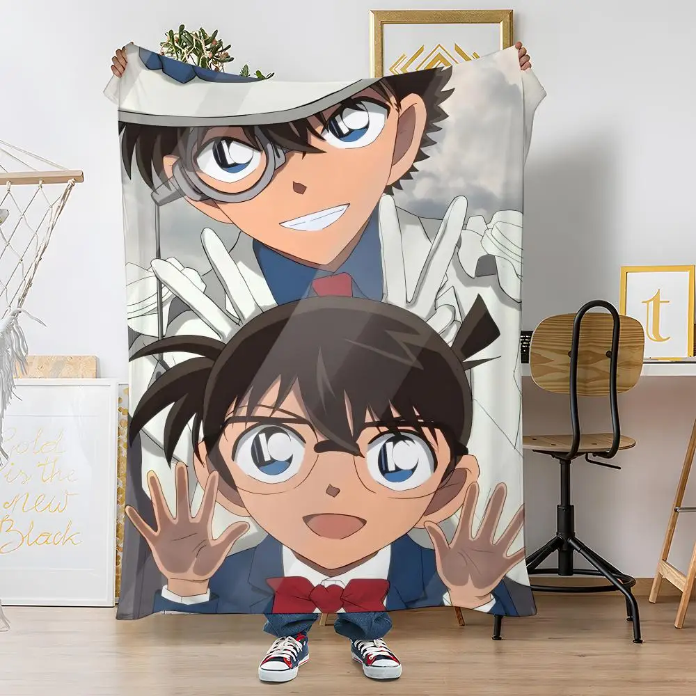 المحقق كونان رمي لينة المرجان الصوف بطانية 310gsm رقيق دافئ رمي ل أريكة سرير الأريكة ديكور غرفة نوم