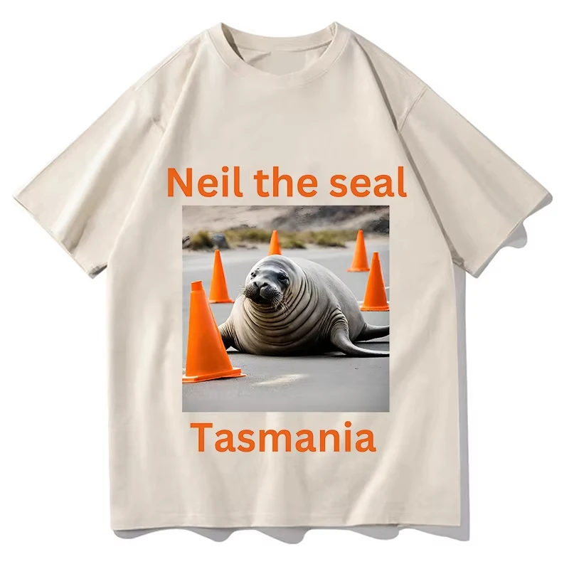 Neil The Seal Tour T-Shirts Fashion Summer Pure Cotton O-neck Short Sleeve Vintage Graphic Unisex Aesthetic Clothing Streetwear