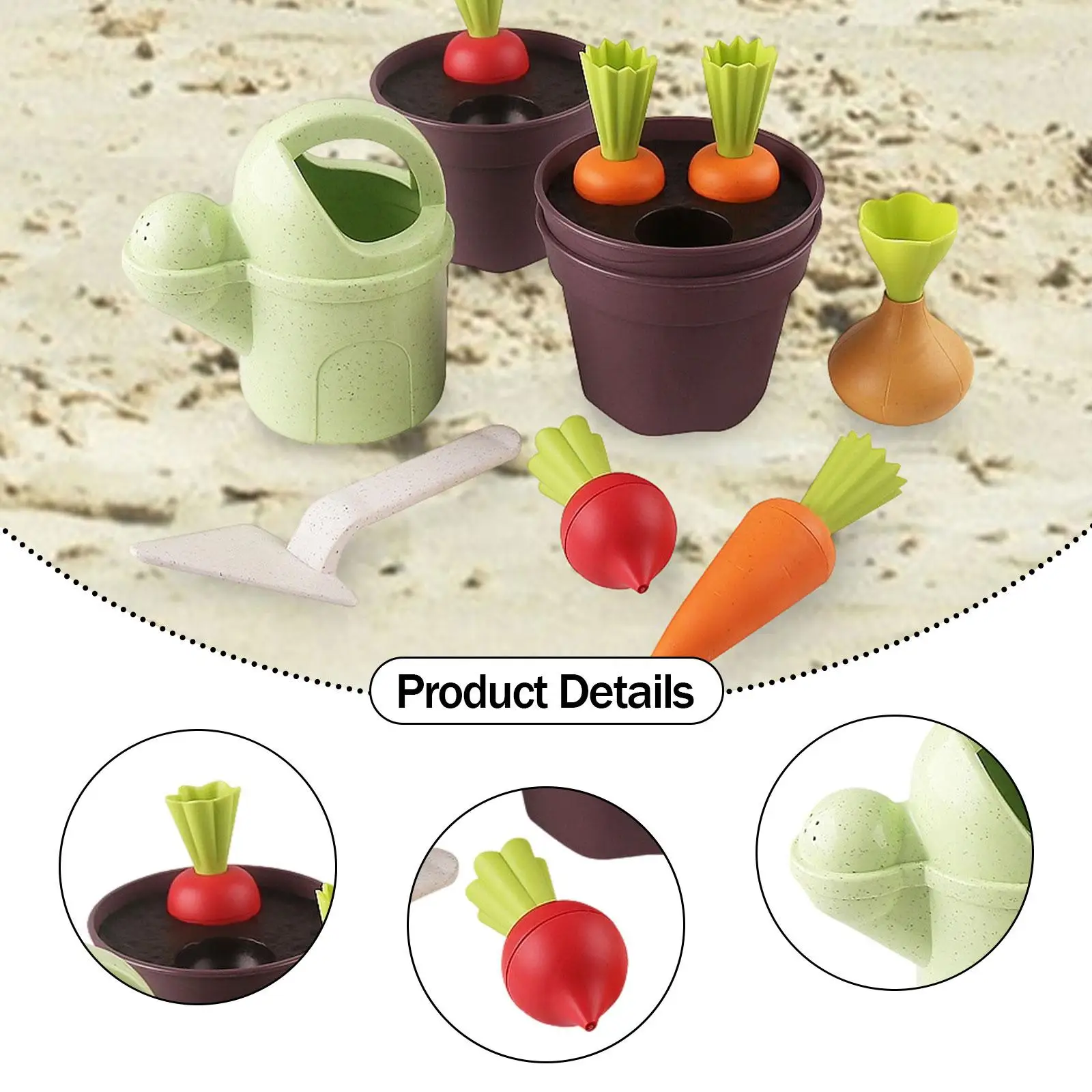 Juego de juguetes de playa, accesorios de jardinería, herramientas de arena para niños, niñas y niños
