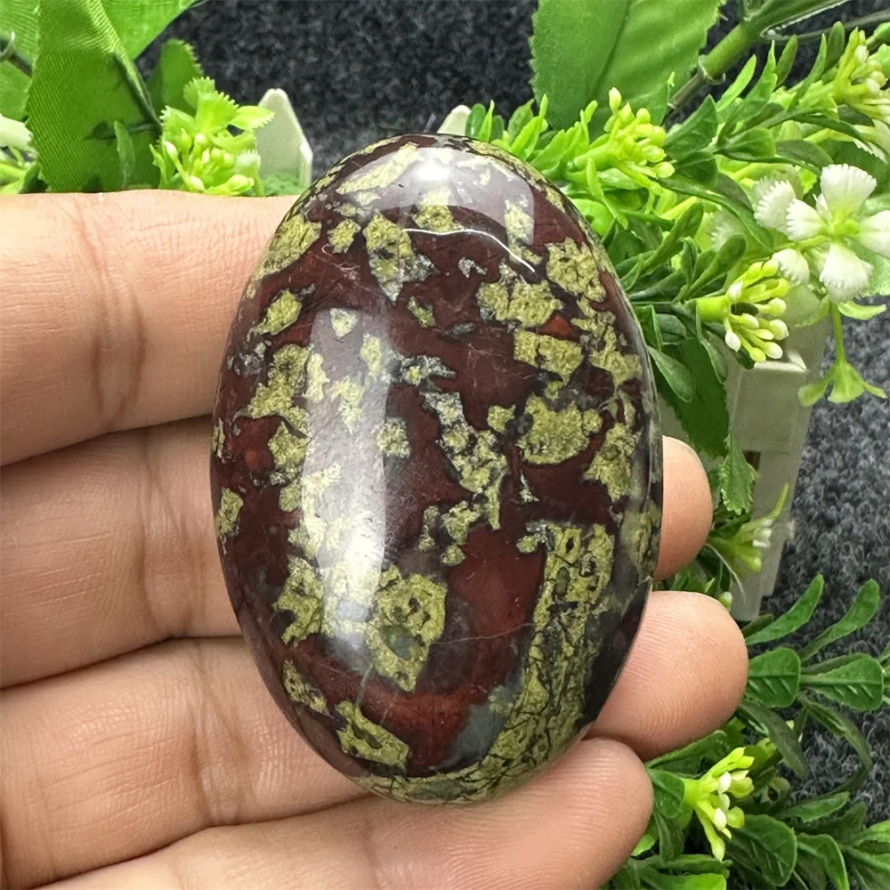 1PC Natural Red Blood Stone African Hot Compress Stone Healing Crystal Energy Palm Toy Home Craft Ornament Gift Meditation Spiri