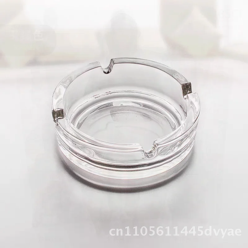 

Creative Glass round Ashtray Transparent Home Living Room Decor Can Be Customized with Logo Wholesale And Retail Options