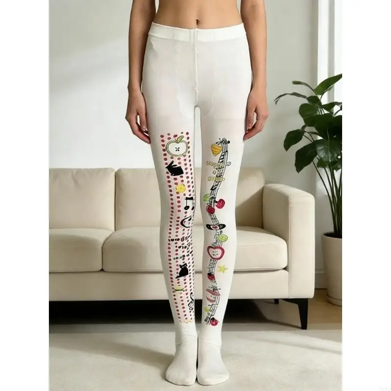 2026 New Fashion Printed Flexible Waist Tights Comfortable Leggings For Extended Wear