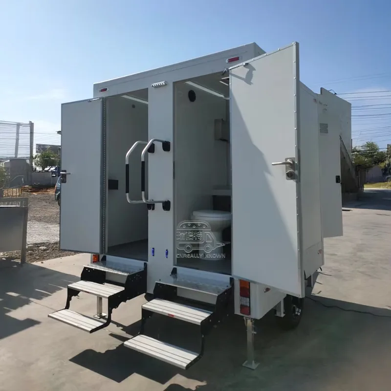 Durable Luxury Portable Restroom Trailer Fully Equipped Mobile Bathroom Trailer for Outdoor Use