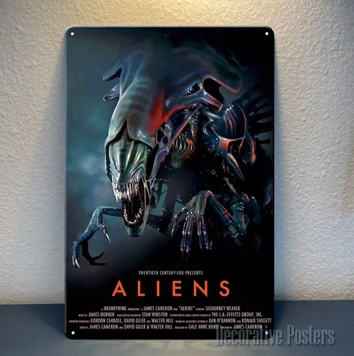 Y1, Aliens Movie Metal Poster – Sammelbares Blechschild 20 x 30 cm – Aluminium