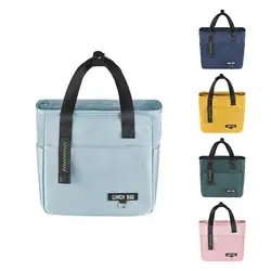 Insulated Bento Lunch Box Thermal Bag Large Capacity Food Zipper Storage Bags Container Cooler Travel Picnic Handbags