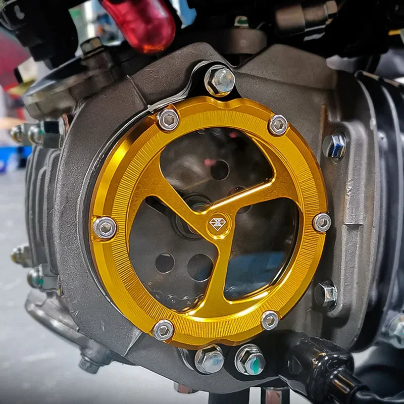 

Motorcycle Transparent Visible Clutch Disc Cover Oil Leakage Prevention Engine Side Cover