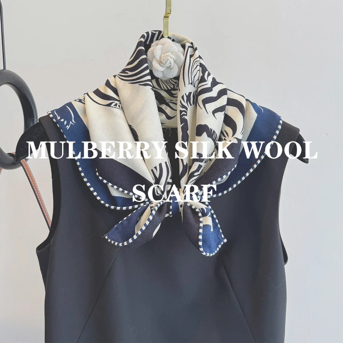 

100% чистый шелковый шерстяной шарф, бандана, женская модная шаль с принтом лошади, 62 см, квадратные шарфы, пончо, хиджабы, платок из пашмины