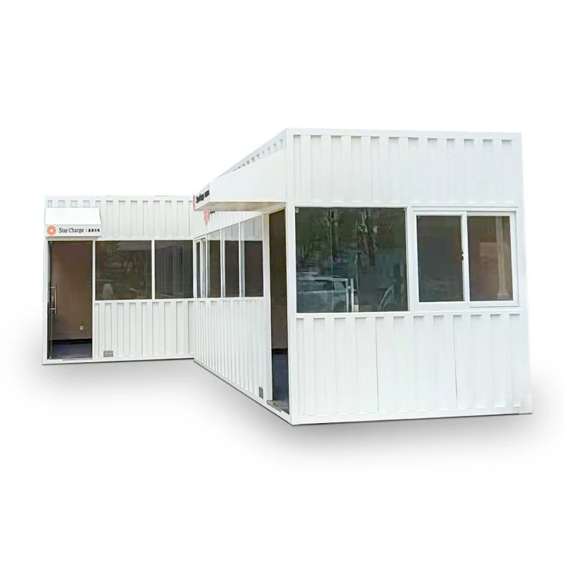

External mobile container lounge temporary emergency resident office container