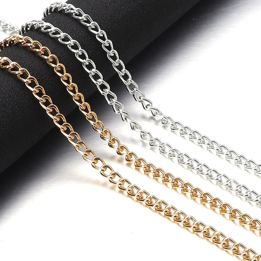 

1pcs 1 Roll Aluminium Twisted Link Diy Crafts Accessory Bag Garment Craft Chain For Clothing Purse Belt Headwear Metal Accessory