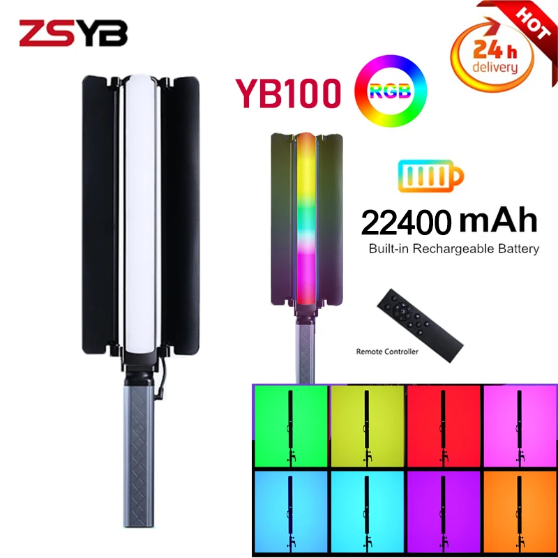 

ZSYB YB100RGB 100W Fill Light Stick Tube RGB Lighting Handheld For Photography Video Shooting Live Streaming For Youtube