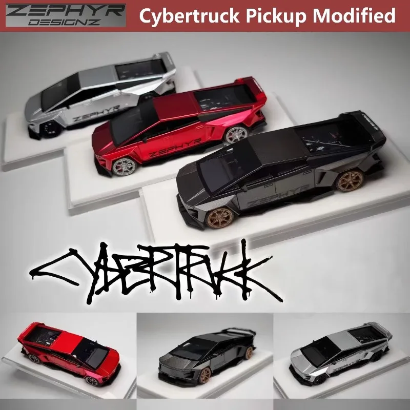 ZEPHYR 1:64 Cybertruck Pickup Modified Version Resin Car Model Collection Model Gifts for Men