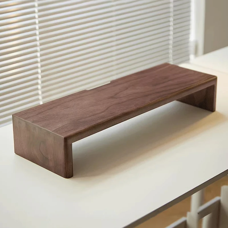 Computer Monitor Rack Minimalist Solid Wood Desktop Racks Office Study Room Computers Raise Rack Modern Wear Resistant Shelf