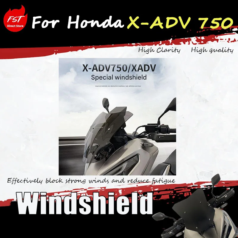 For Honda X-ADV 750 2021-2022 Raised Windshield Front Panel Add-On for Enhanced Riding Experience